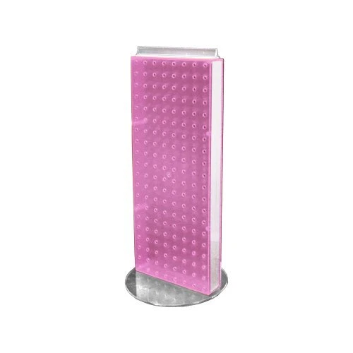 Azar 700509-PNK Non-Revolving Base Neon Pegboard Counter Unit 8-Inch Width by...