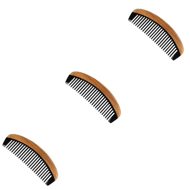 3pcs Horn Comb Teeth Wide Tooth Detangling Comb Anti-Static Horn Long Combs