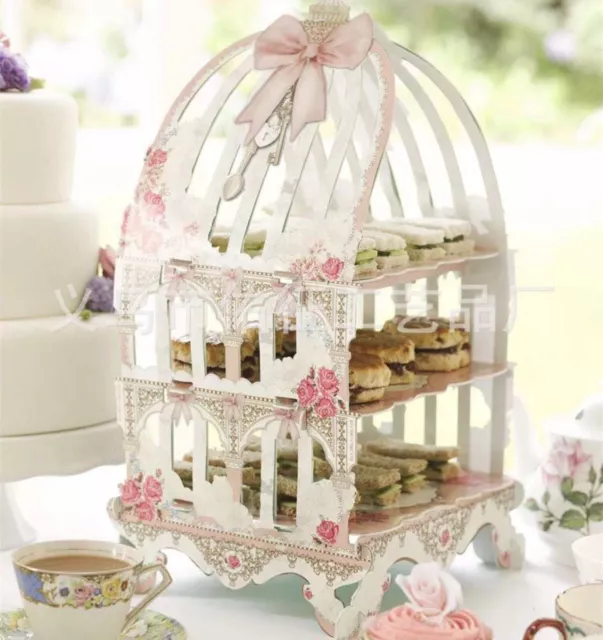 Ivory Cupcake Stand Floral Birdcage Cake Stand Sweet Shop Stand High Tea Stand