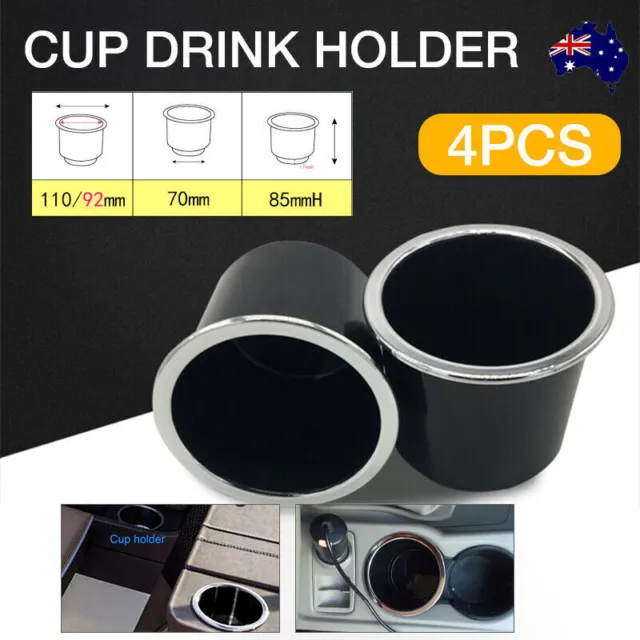 4PCS Recessed Drop In Plastic Cup Drink Holder For Boat Car Marine Universal AU