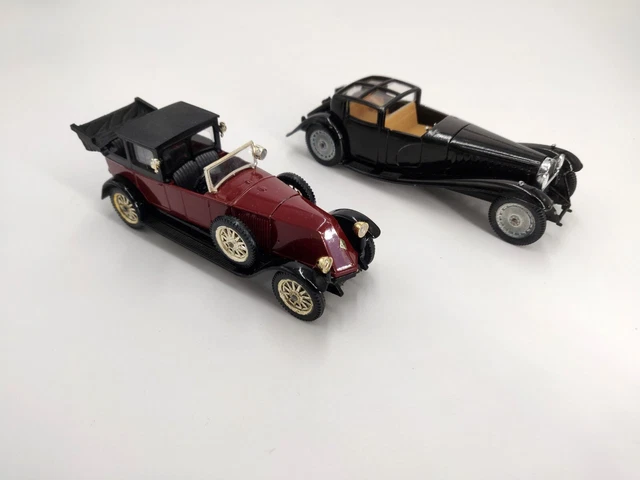 Solido Made In France Bugatti 41 Royale 1930 + Renault 40Cv 1926 Ech:1/43