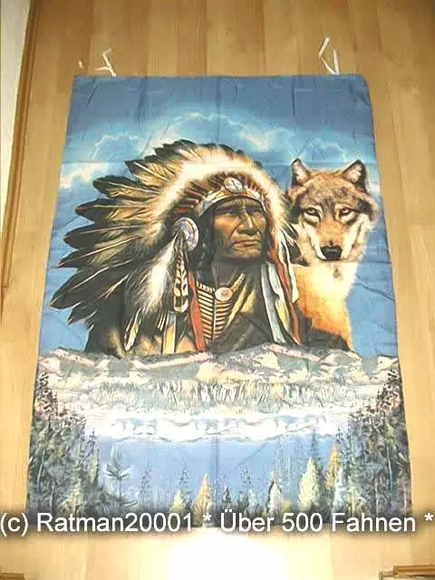 Fahne Flagge Indianer B157 - 95 x 135 cm