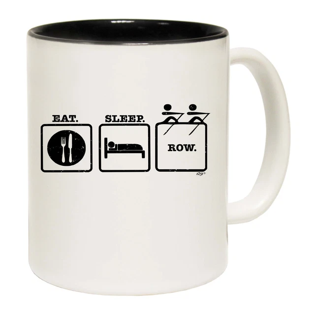 Eat Sleep Row - Funny Novelty Coffee Mug Mugs Cup - Gift Boxed