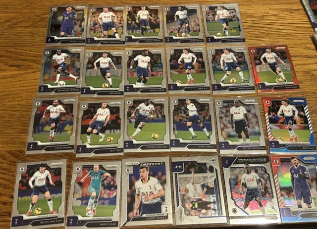 Panini Prizm 2019-20 Tottenham Hotspur Base Bundle And Red White And Blue Cards