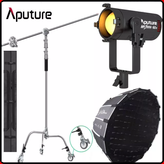 Luz de video LED bicolor Aputure Light Storm LS 60x + luz cúpula mini II + soporte C