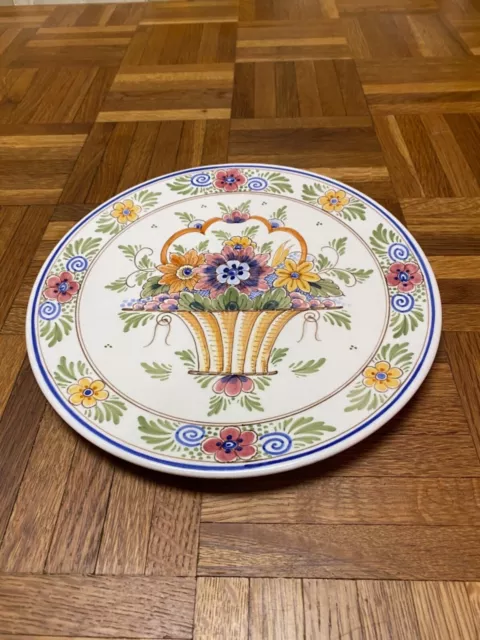 Antique Old Dutch Delft Ceramic Pottery Cabinet Plate Certificate Included