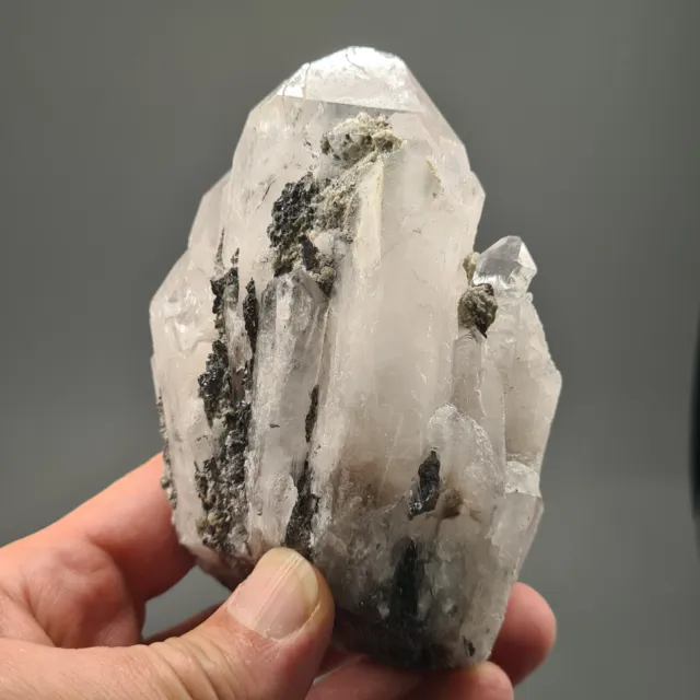 🔥Video🔥 Skutterudit auf Bergkristall Quarz 12x6xcm Imilchil Marocco Marokko