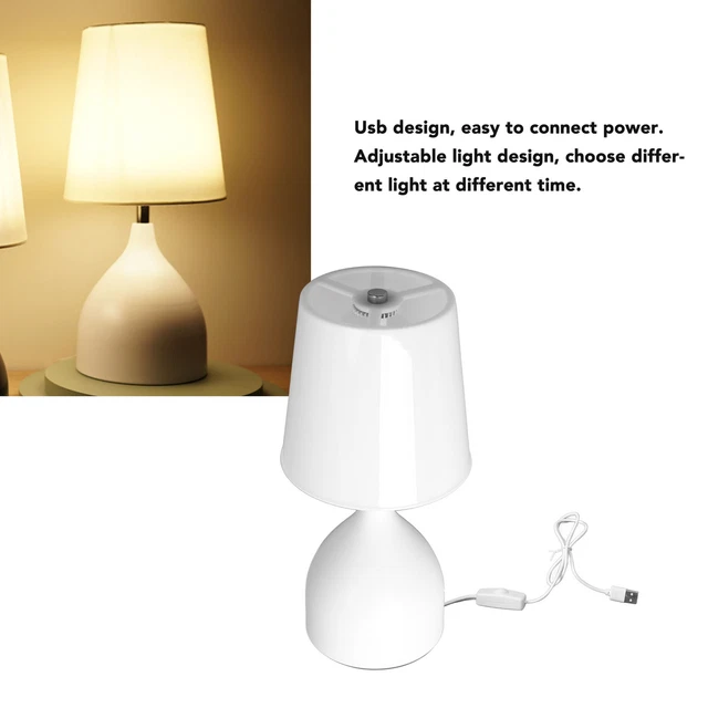 LAMPE DE CHEVET 5V Dimmer Touch Switch White Nightstand Lamp For Kids
