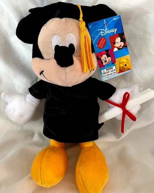 DISNEY MICKEY MOUSE Graduation Plush Troy w/ Diploma Cap & Gown PreK