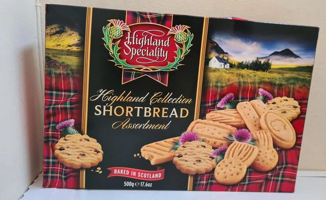 Highland Shortbread Biscotti 500 g *Scatola Pane Corto Scozzese Regalo di Natale NUOVI*
