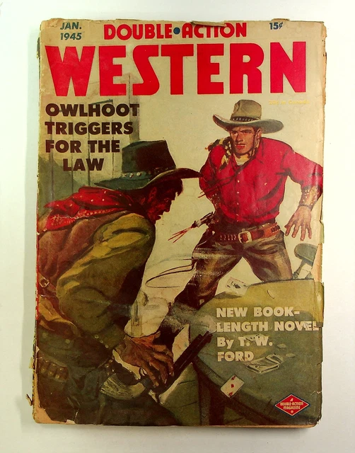 Double-Action Western Magazine Pulp Jan 1945 Vol. 11 #4 FR/GD 1.5