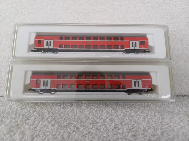 Marklin Z Gauge 87291 & 87292 DB Double Deck Coaches X 2 Models