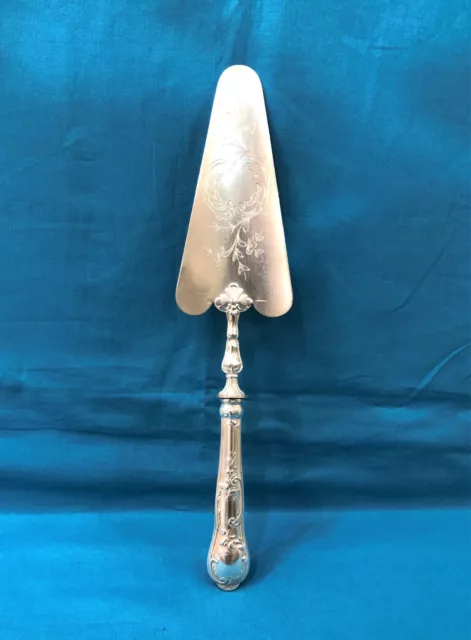 Pelle à tarte ERCUIS modèle LOUIS XV / ROCAILLE métal argenté Couvert 31,5 cm TB