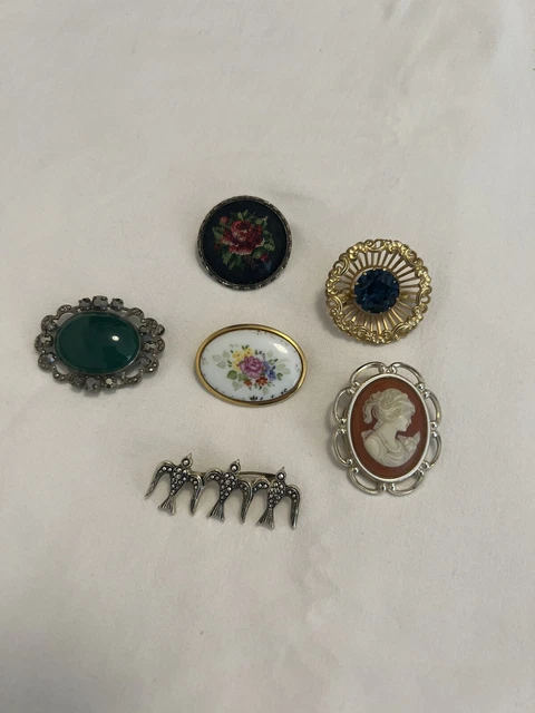 Alte Konvolut Schmuck / Broschen Schmuck Verschiedene