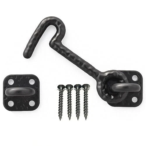 Sliding Barn Door Cast Iron Hook Latch Lock Texture Vintage Country Rustic De...