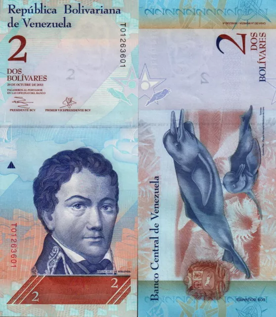 VENEZUELA - 2 bolivares fuertes 2013 Serie T data 29 ott 2013 - FDS - UNC