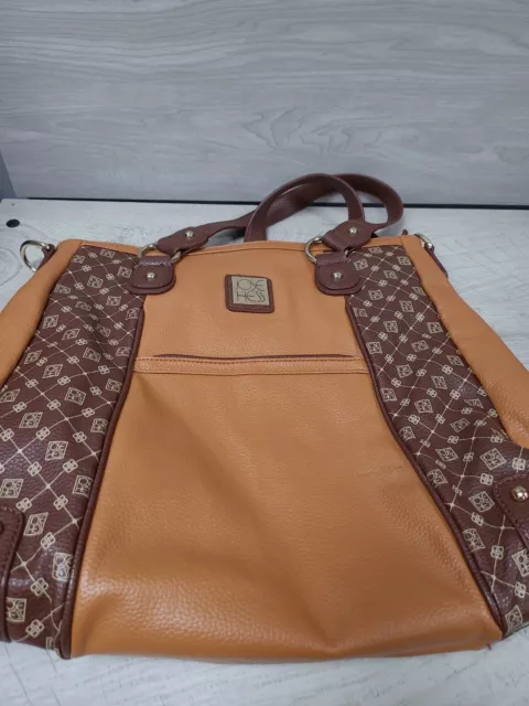 Jose Hess Handbag Purse Large Caramel Tote Bag with issues Jose Hess Handbag Purse Large Caramel Tote Bag with issues
