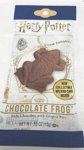 Harry Potter Schokoladenfrosch mit holographischer Zauberer-Sammelkarte