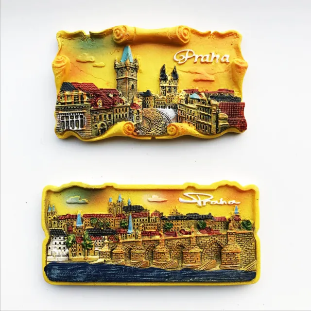 Magnete da frigorifero in resina memoriale di viaggio capitale ceca Praga 2