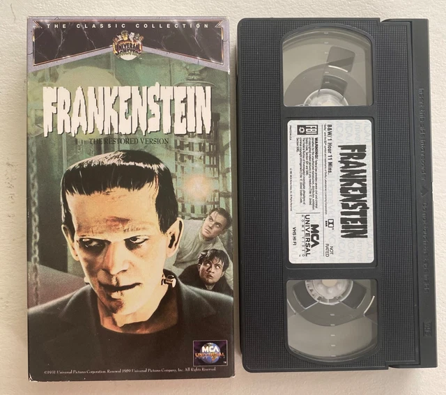 2 VHS MOVIE Frankenstein 1931 Boris Karloff Mary Shelley’s 1995 De Niro