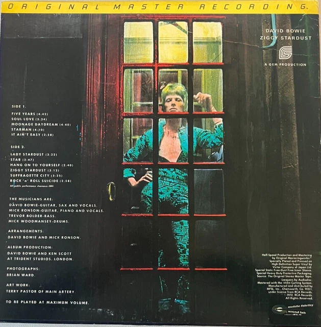 ENREGISTREMENT ORIGINAL MASTER Recording David Bowie The Rise & Fall Of