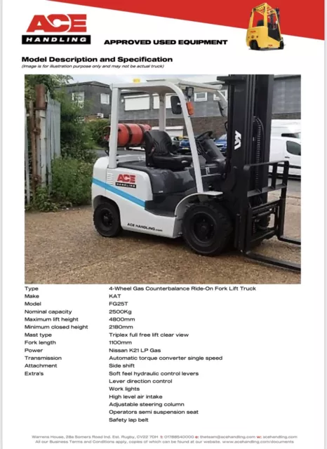 Container Spec Gas Forklift Hire-£52.50pw Buy-£9995 HP-£49.91pw With VAT Depos