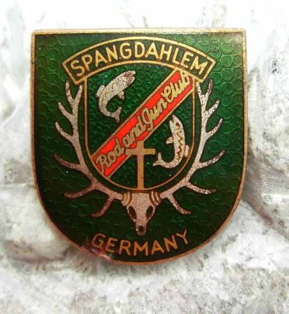 1960s Spangdahlem Germany American Military Overseas Rod & Gun Club Enamel Pin