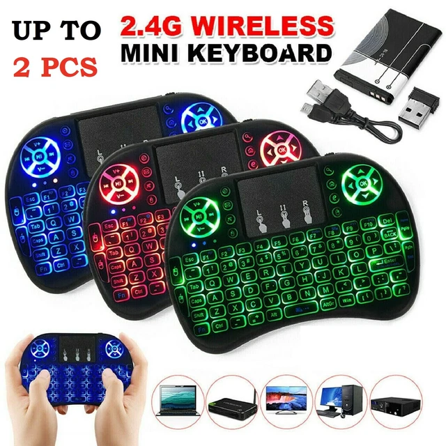 Mini Wireless Remote Keyboard for Smart TV Android Box with Handheld Touchpad
