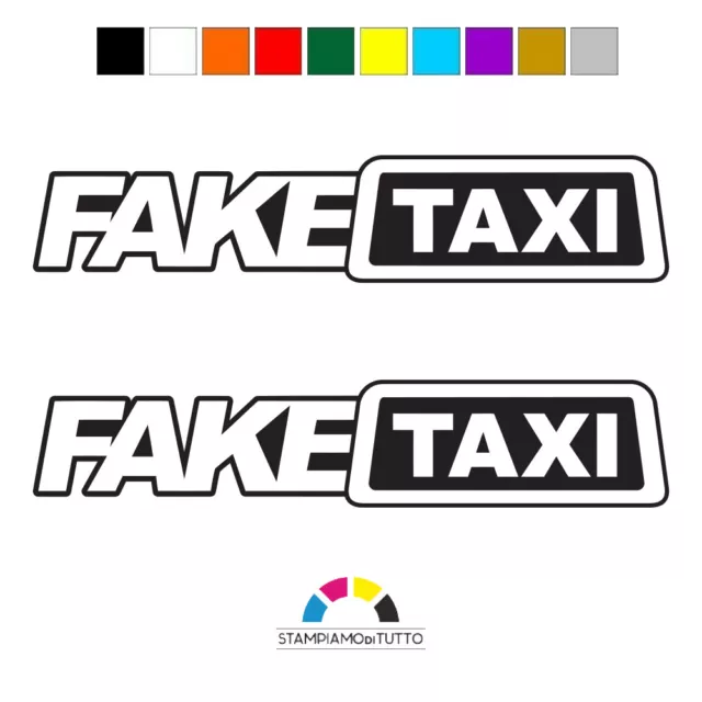 2 Adesivi Fake Taxi Faketaxi Stickers Auto Moto Sexy Hot