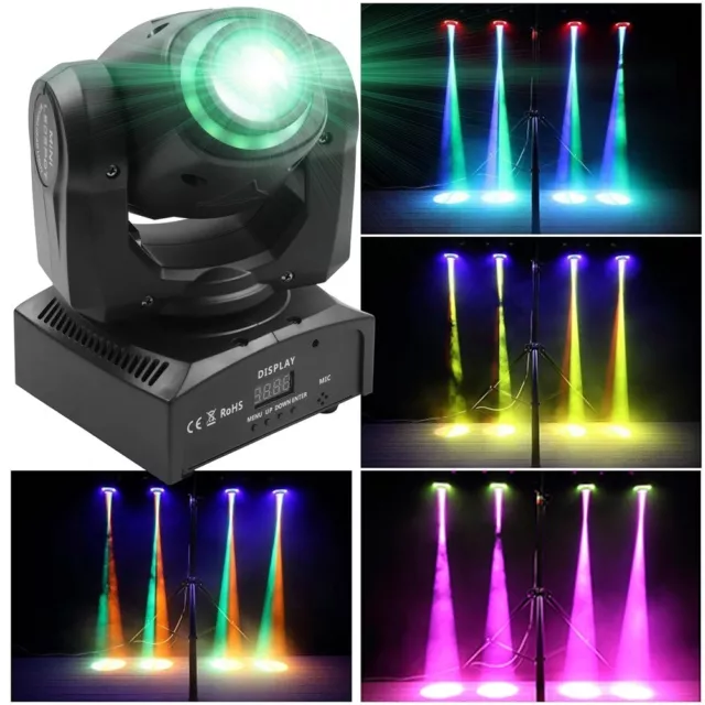 100W LED Moving Head Light DMX RGBW Stage Beam Spot Lighting DJ Disco Party Show 2