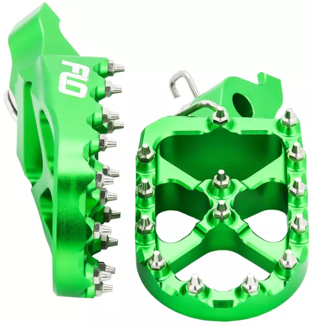 Kawasaki KX250F KX450F FOOTPEGS  KX450 GREEN FLO MOTORSPORTS