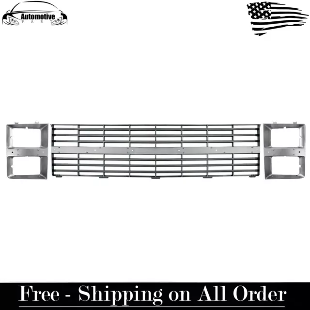 Front Grille + Headlight Bezels Left & Right For 1983-1984 Chevrolet C/K Series