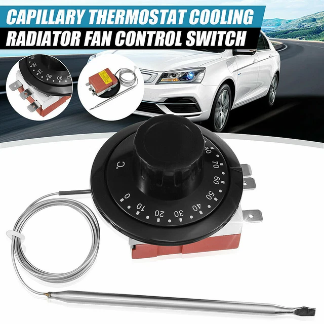 UNIVERSAL CAPILLARY THERMOSTAT Cooling Radiator Fan Control Switch TS