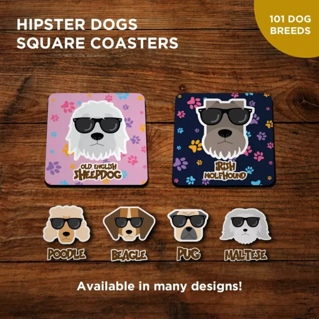 Square Dog Coasters