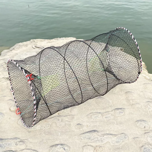 Crabes Piège Appât Lobster Écrevisses Pêche Filet Maille Portable Crevette Cage