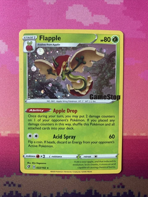 POKEMON - FLAPPLE 022/192 - Rebel Clash - Holo Rare - Pokmon card 1.75 - PicClick UK POKEMON - FLAPPLE 022/192 - Rebel Clash - Holo Rare - Pokmon card 1.75 - PicClick UK