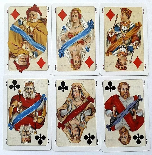 Vintage Playing Cards Historic By Goodall Fournier Repro 52 & 2J 1980 Free Post