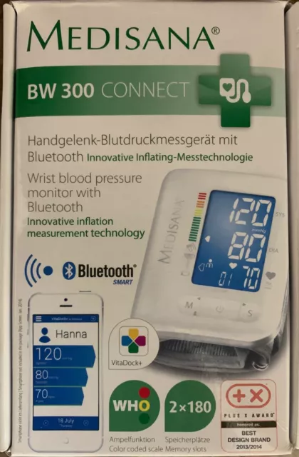 MEDISANA BW300 CONNECT - Handgelenk-Blutdruckmessgerät mit Bluetooth