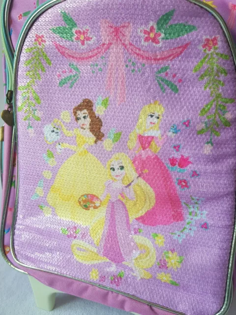 sac à dos trolley PRINCESSES Disney violet 53 x 30 x 18 cm Graffiti école 2