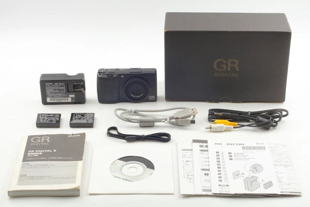 SH;1405 [MINT w/ Box] Ricoh GR Digital II 10.1MP Black Compact Camera From JAPAN