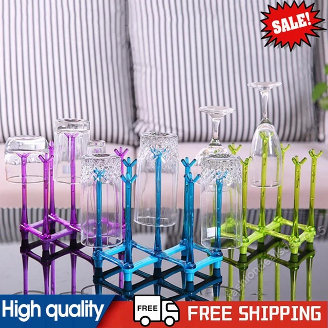 Practical Bottle Drying Holder Space Saving Rack Organizer for Glasses Cups Mug