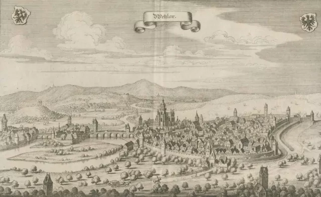WETZLAR - Vogelschau - Merian - Kupferstich 1655
