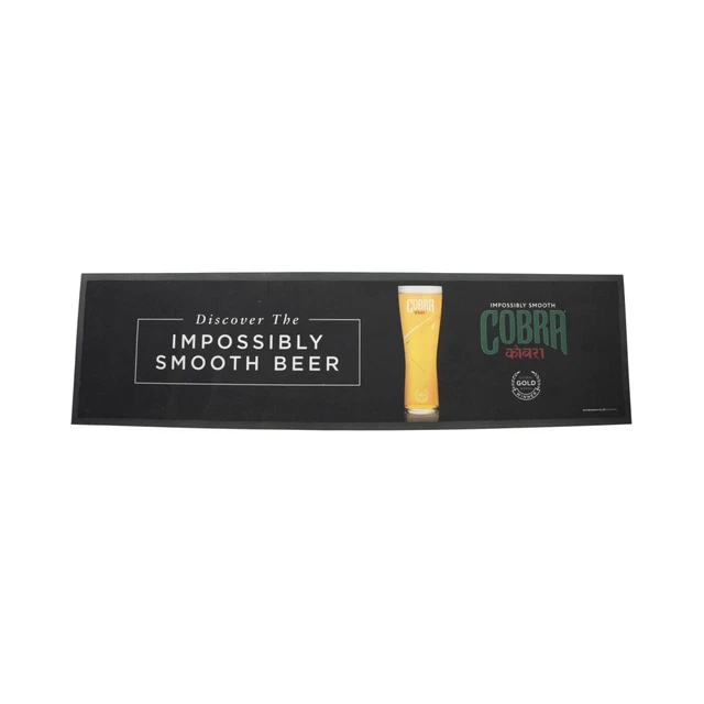 Cobra Bier Barmatte Indian Beer Bar Runner Mat Abtropf Matte Gläser Gastro Bar