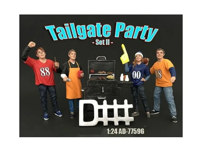 "Tailgate Party" Set II 4 piece Figurine Set for 1/24 Scale Models by American