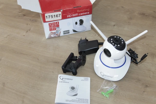 Gembird ICAM-WRHD-01 caméra de sécurité IP noir intérieur, surveillance blanche
