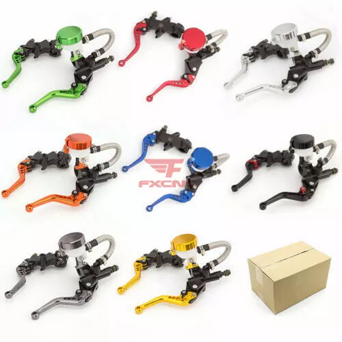 CNC Universal Motorcycle Hydraulic Master Cylinder Reservoir Brake Clutch Levers