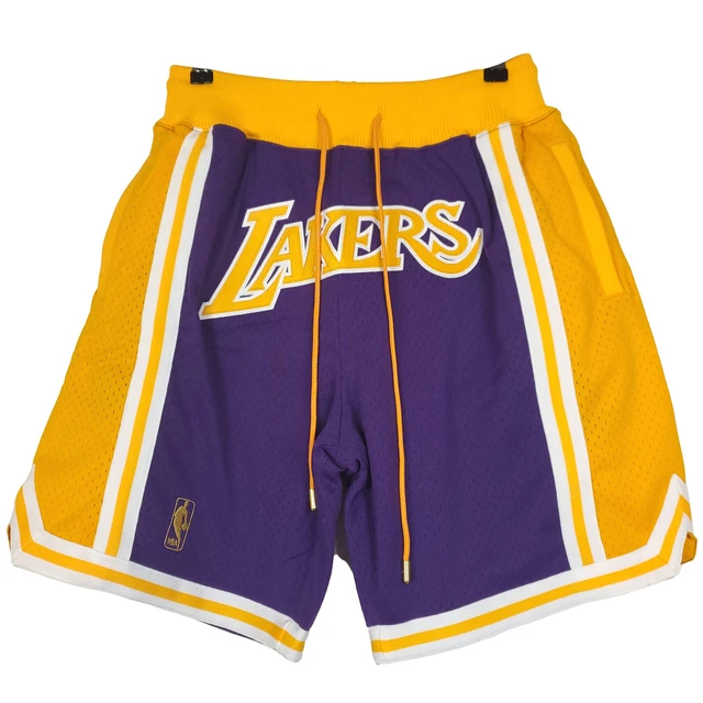 JUST DON LA Lakers Mitchell Ness NBA Jersey Shorts M Medium