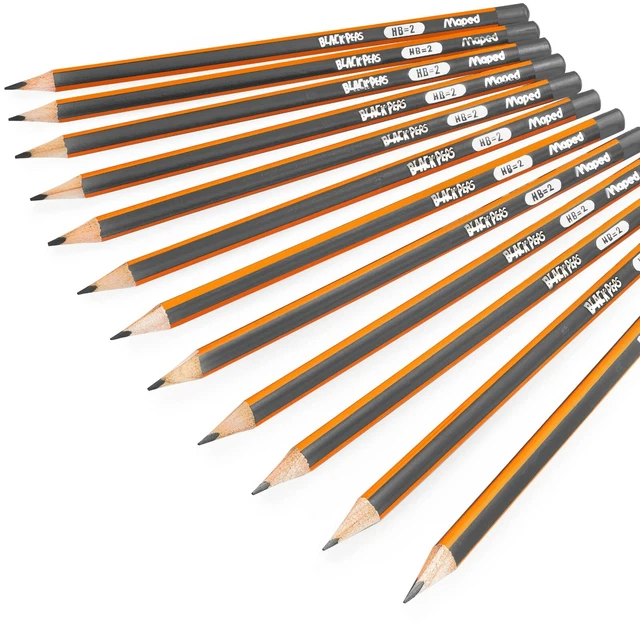 Maped - Matita BARBIE HB con testa in gomma - 6 pezzi - Matite in legno con gomma - Forma ergonomica