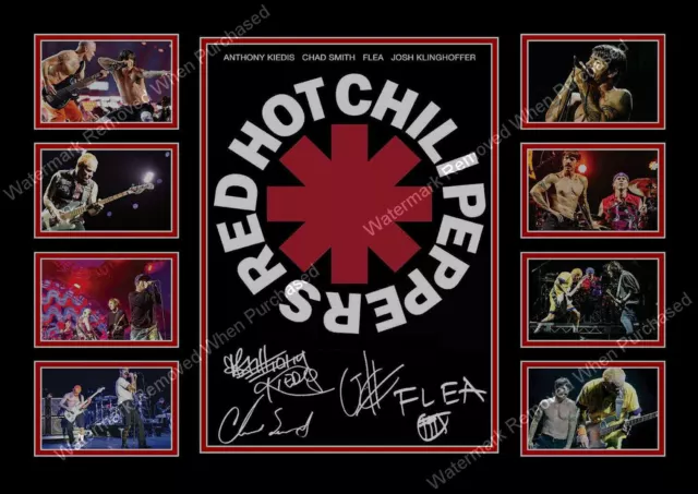 Red Hot Chili Peppers (2019)  Limited Edition Signed  Memorabilia A4 Print