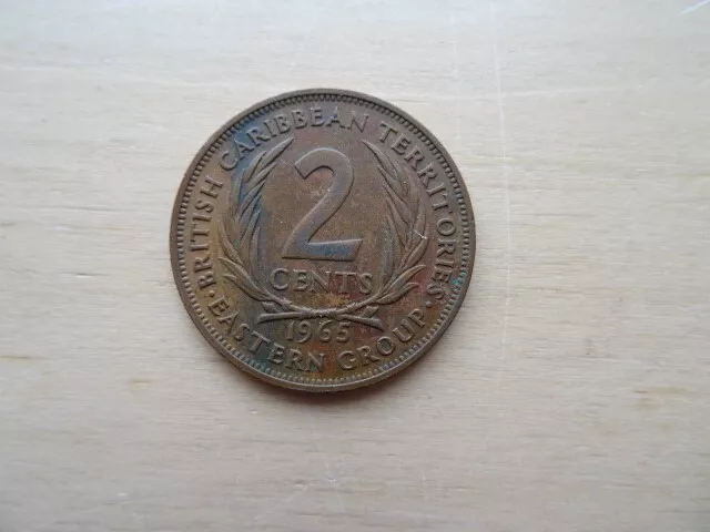 2 Cent Münze 1965 Britische Karibische Territorien Eastern Group Elizabeth II